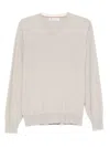 Brunello Cucinelli V-neck Cashmere Sweater In Nude