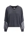 Brunello Cucinelli Sequin-embellished Cashmere Sweater In Gray