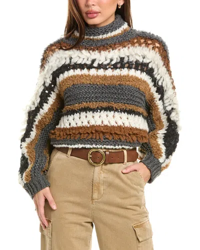 Brunello Cucinelli Maglieria Cashmere Sweater In Multi