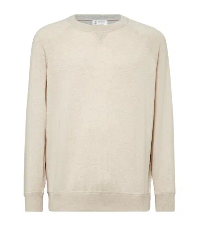 Brunello Cucinelli Cashmere Sweater In Sand
