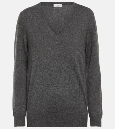 Brunello Cucinelli Cashmere Sweater In Beige