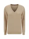 Brunello Cucinelli Cashmere Sweater Beige In Neutral