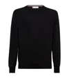 Brunello Cucinelli Cashmere And Silk Lightweight Sweater In Black