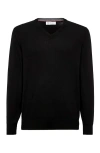 Brunello Cucinelli Cashmere V-neck Sweater In Black