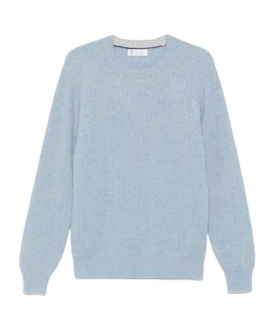 Brunello Cucinelli Cashmere Sweater In Blue