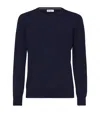 Brunello Cucinelli Men Cashmere Sweater In Blue