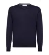 Brunello Cucinelli Men Cashmere Sweater In Blue