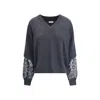 Brunello Cucinelli Sequin-embellished Cashmere Sweater In Gray
