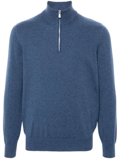 Brunello Cucinelli Cashmere Sweater In Blue