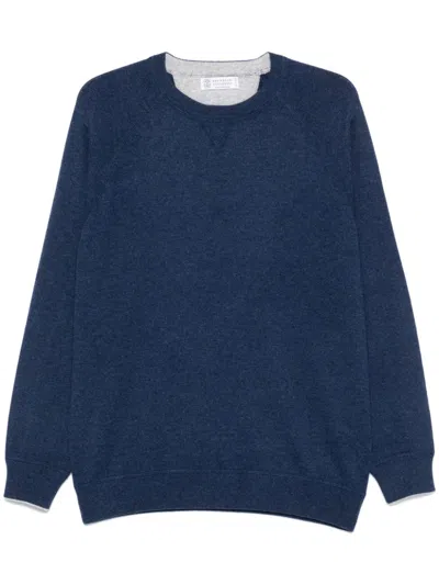 Brunello Cucinelli Cashmere Sweater In Blue