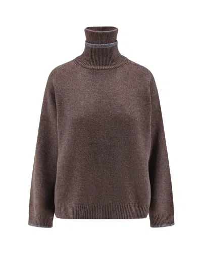 Brunello Cucinelli Cashmere Sweater In Brown
