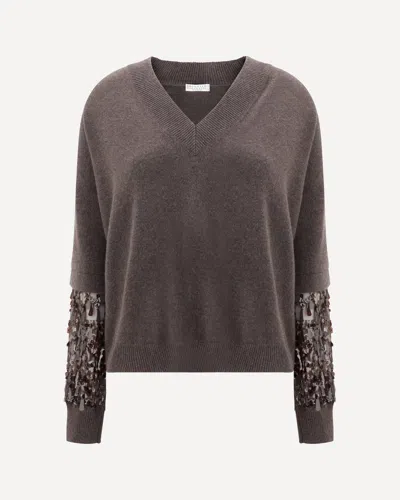 Brunello Cucinelli Cashmere Sweater In Brown