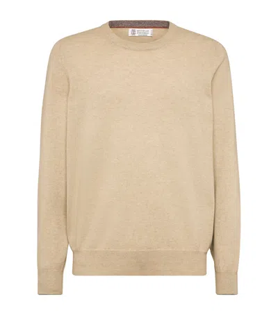 Brunello Cucinelli Cashmere Sweater In Brown