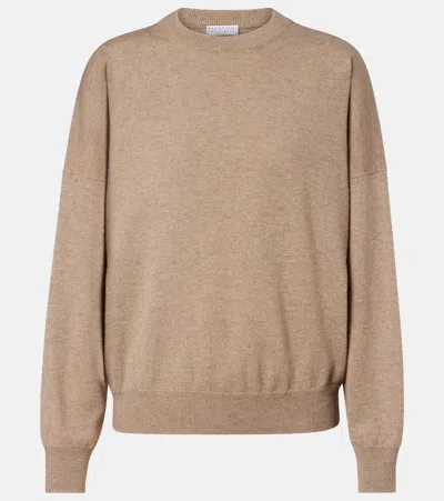 Brunello Cucinelli Cashmere Sweater In Brown