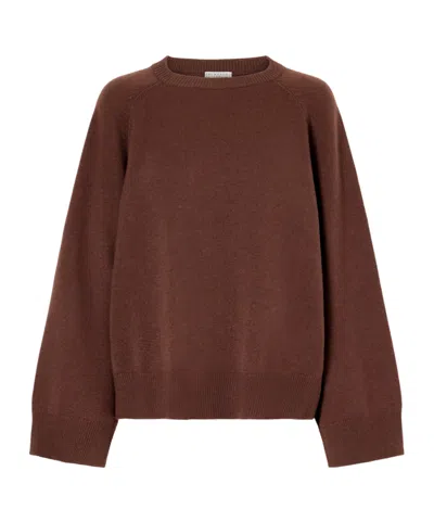 Brunello Cucinelli Cashmere Sweater In Brown