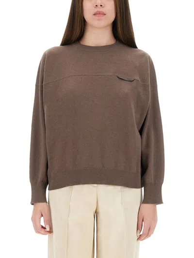 Brunello Cucinelli Cashmere Sweater In Brown