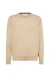 Brunello Cucinelli Cashmere Crew-neck Sweater In Brown