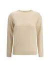 Brunello Cucinelli Cashmere Sweater In Burro