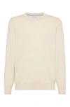 Brunello Cucinelli Crew-neck Ribbed-knit Jumper In Ginger