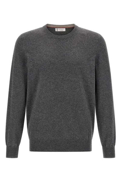 Brunello Cucinelli Cashmere Sweater In Gray