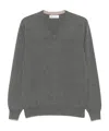 Brunello Cucinelli Cashmere Sweater In Gray