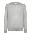 Brunello Cucinelli Grey Cotton Sweater In Gray