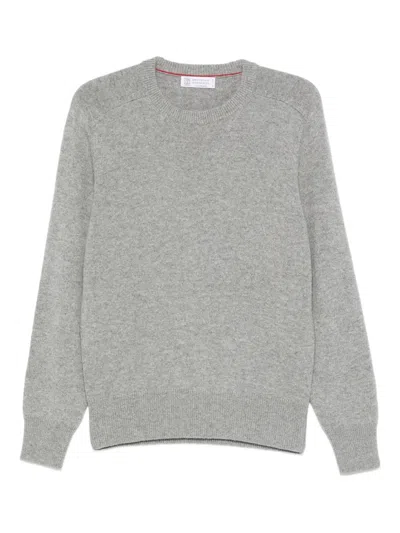 Brunello Cucinelli Cashmere Sweater In Gray