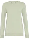 Brunello Cucinelli Cashmere Monili-detail Sweater In Green