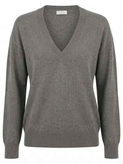 Brunello Cucinelli Cashmere Sweater In Green
