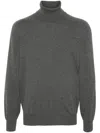 Brunello Cucinelli Turtleneck Sweater Long Sleeves In Grey