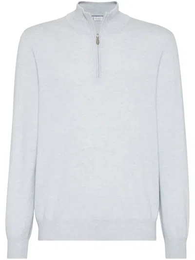 Brunello Cucinelli Cashmere Sweater In Grey