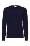 Brunello Cucinelli Crew-neck Cashmere Jumper In Navy Blue