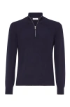 Brunello Cucinelli Zip-fastening Cashmere Jumper In Navy Blue