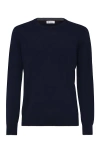 Brunello Cucinelli Cashmere Crew-neck Sweater In Navy Blue