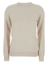 Brunello Cucinelli Beige Sweater With Round Neck In Neutral
