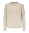 Brunello Cucinelli Cashmere Crew Neck Sweater In Neutral