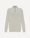 Brunello Cucinelli White Turtleneck Sweater With Zip In Neutral