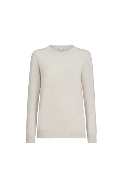 Brunello Cucinelli Cashmere Sweater In Neutral