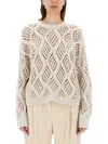 Brunello Cucinelli Cashmere Sweater In Neutrals