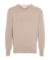 Brunello Cucinelli Crewneck Cashmere Jumper In Nude