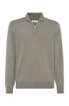 Brunello Cucinelli Poloshirt Aus Kaschmir In Olive