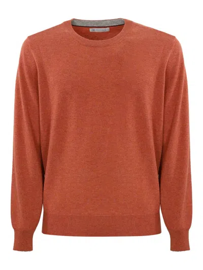 Brunello Cucinelli Sweater In Orange