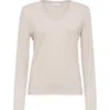 Brunello Cucinelli Cashmere Sweater In Oyster