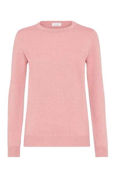 Brunello Cucinelli Cashmere Sweater In Pink