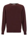 Brunello Cucinelli Cashmere Crew-neck Sweater Ribbed Profiles In Pink