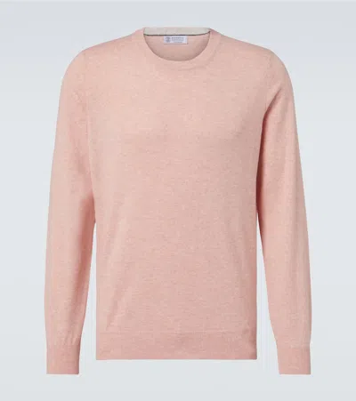 Brunello Cucinelli Cashmere Sweater In Pink