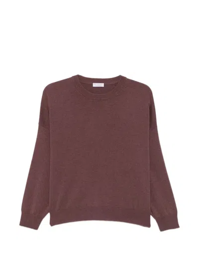 Brunello Cucinelli Cashmere Sweater In Burgundy