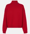 Brunello Cucinelli Monili Cashmere Turtleneck Sweater In Rot