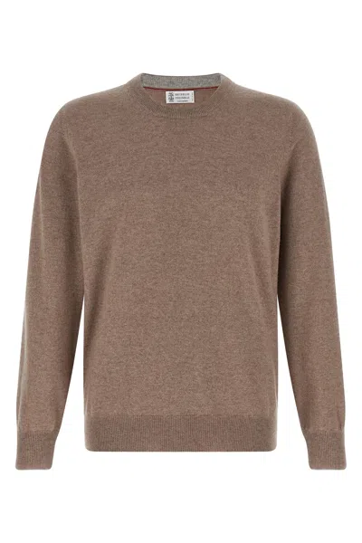 Brunello Cucinelli Cashmere Sweater In Sand