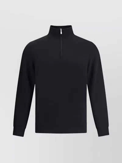 Brunello Cucinelli Cashmere Sweater Soft High Collar In Black